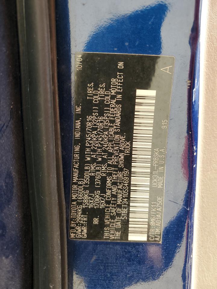 5TBET34105S469197 2005 Toyota Tundra Double Cab Sr5