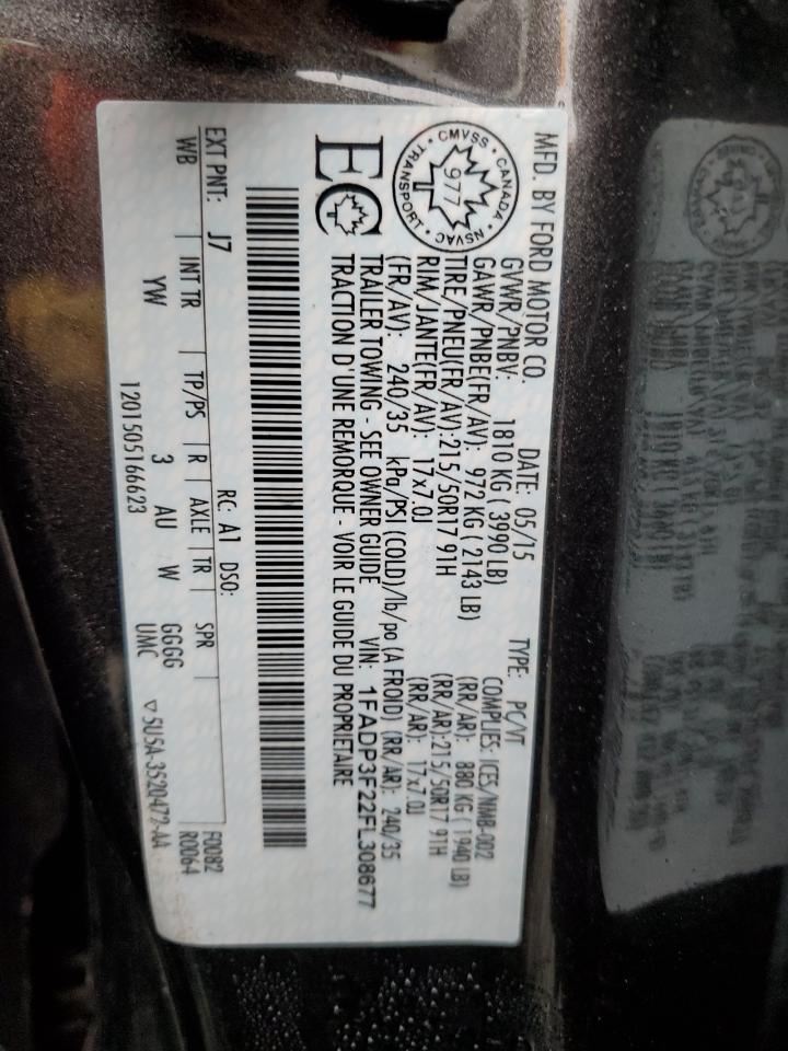 1FADP3F22FL308677 2015 Ford Focus Se