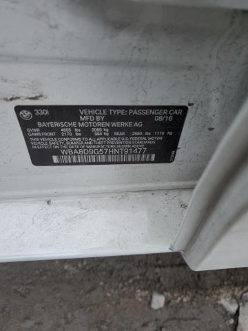 2017 BMW 330 Xi VIN: WBA8D9G57HNT91477 Lot: 51601194