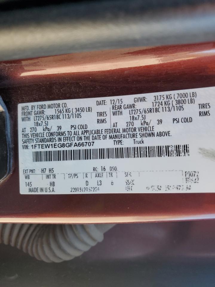 1FTEW1EG8GFA66707 FORD F-150 2016