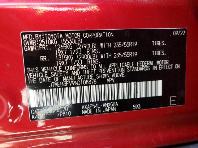 2022 TOYOTA RAV4 PRIME - JTMEB3FV9ND108878
