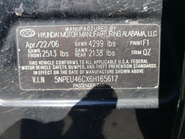 2006 Hyundai Sonata Gls VIN: 5NPEU46CX6H165617 Lot: 39231763