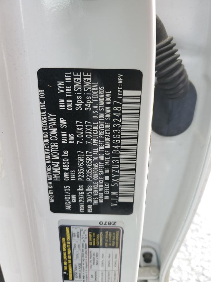 5XYZU3LB4GG332487 2016 Hyundai Santa Fe Sport