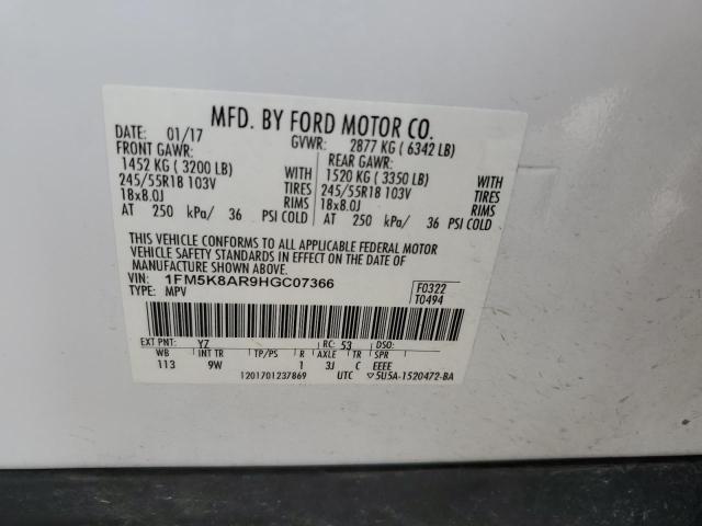 2017 FORD EXPLORER P - 1FM5K8AR9HGC07366