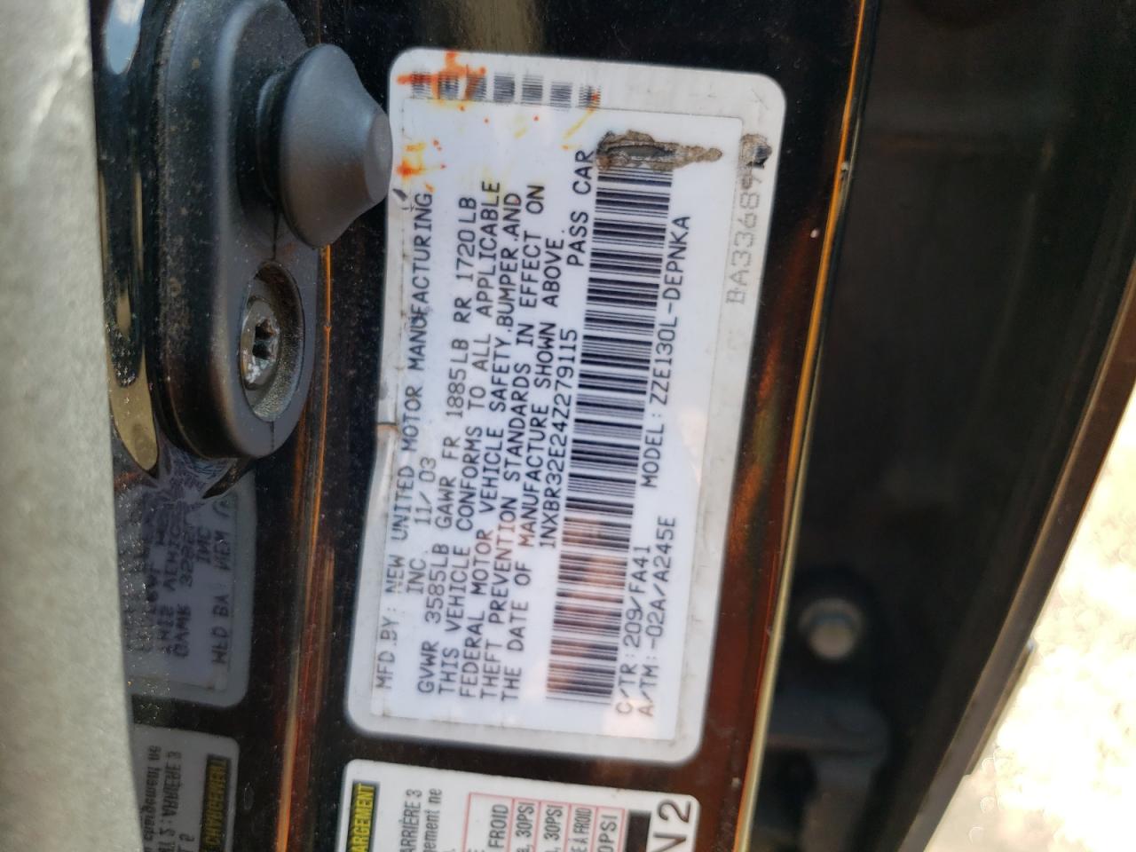 1NXBR32E24Z279115 2004 Toyota Corolla Ce