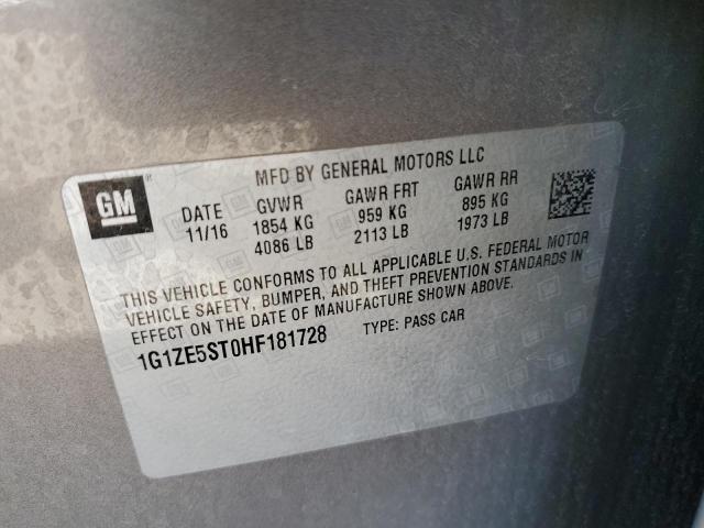 2017 Chevrolet Malibu Lt VIN: 1G1ZE5ST0HF181728 Lot: 50931144