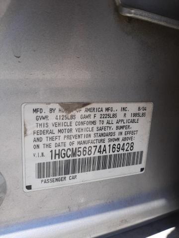 2004 Honda Accord Ex VIN: 1HGCM56874A169428 Lot: 50441614