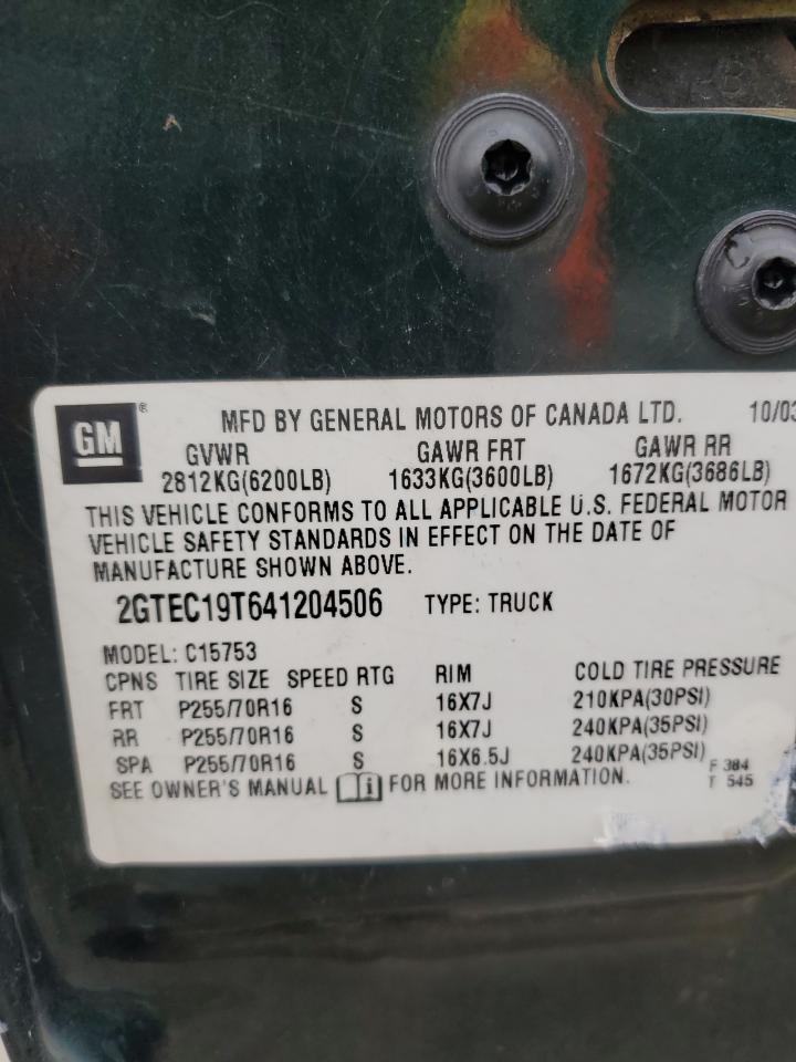 2GTEC19T641204506 2004 GMC New Sierra C1500