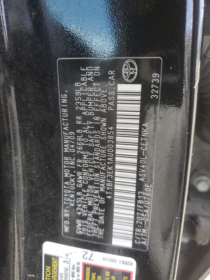 4T1BF3EK1AU003854 2010 Toyota Camry Base