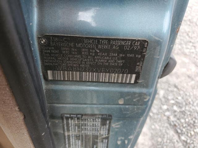 1997 BMW 318 Ic VIN: WBABH732XVEY02070 Lot: 51571044