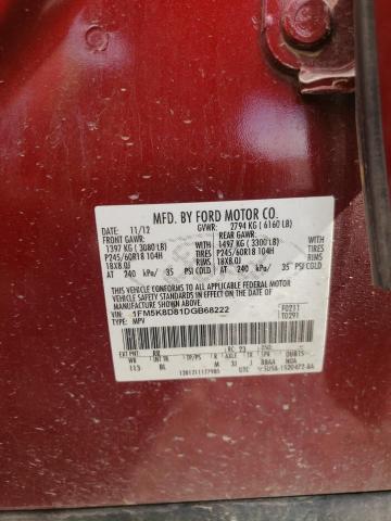 2013 Ford Explorer Xlt VIN: 1FM5K8D81DGB68222 Lot: 51835444