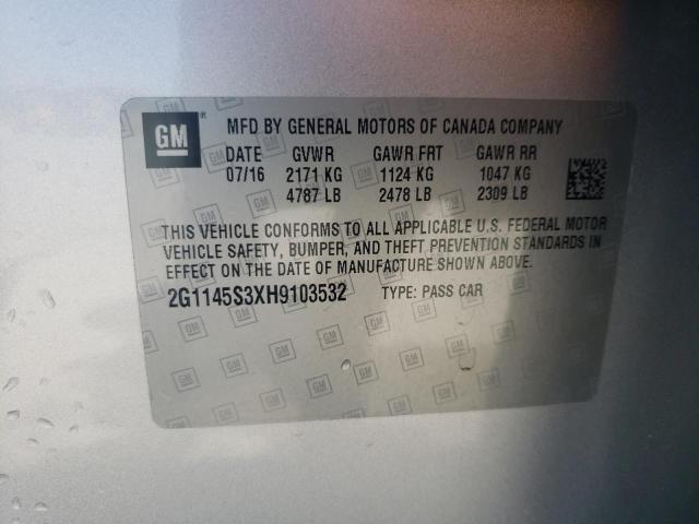 2017 Chevrolet Impala Premier VIN: 2G1145S3XH9103532 Lot: 51575044