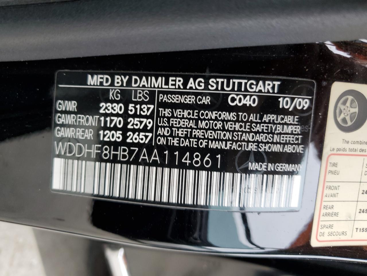 WDDHF8HB7AA114861 2010 Mercedes-Benz E 350 4Matic