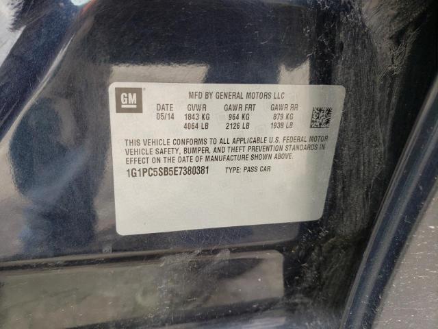 2014 Chevrolet Cruze Lt VIN: 1G1PC5SB5E7380381 Lot: 50606864