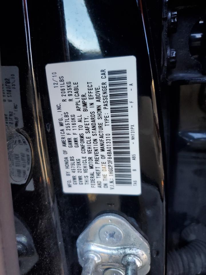 1HGCP3F84BA013310 2011 Honda Accord Exl