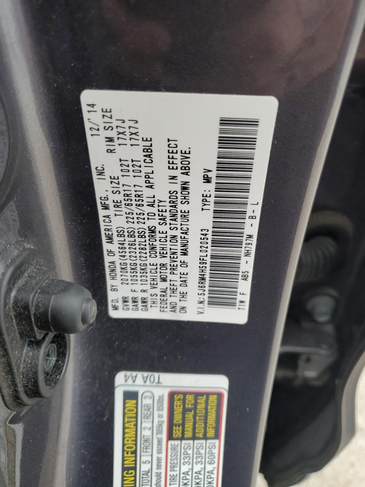 5J6RM4H59FL020543 2015 Honda Cr-V Ex