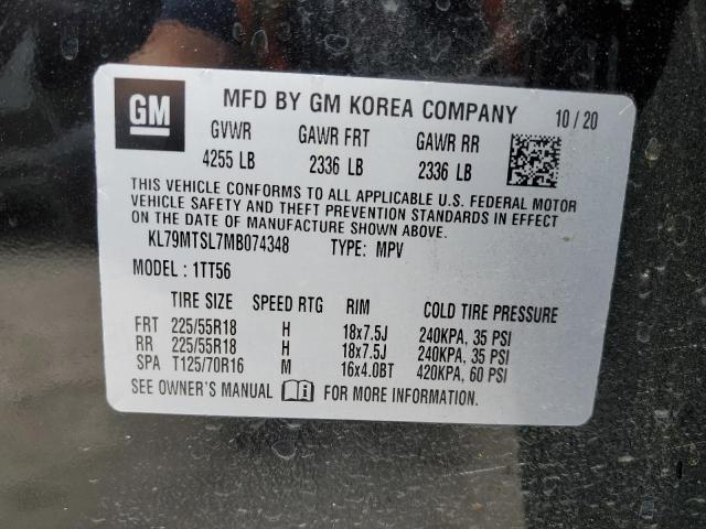 2021 CHEVROLET TRAILBLAZE - KL79MTSL7MB074348