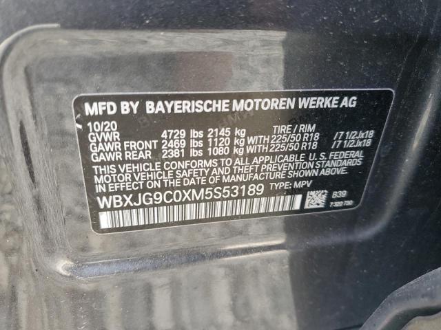 VIN WBXJG9C0XM5S53189 BMW X1 XDRIVE2 2021 13