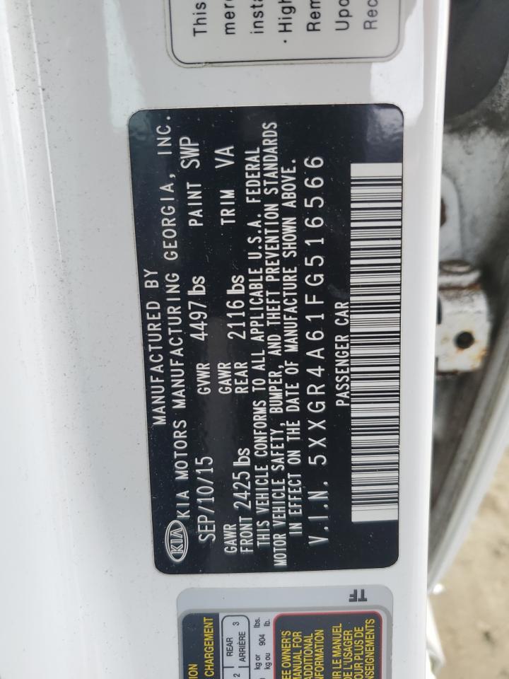 5XXGR4A61FG516566 2015 Kia Optima Sx