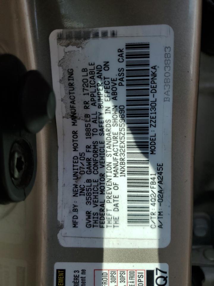 1NXBR32EX5Z559690 2005 Toyota Corolla Ce