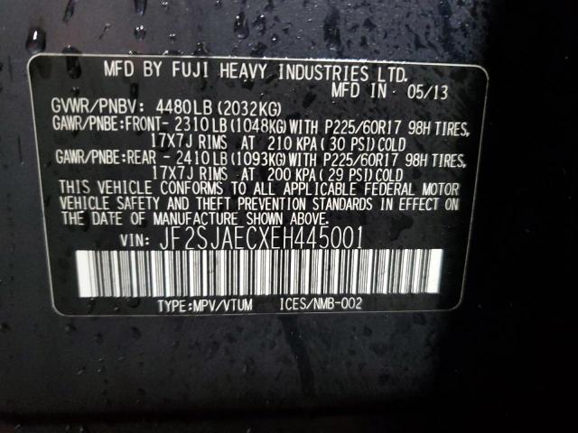 2014 Subaru Forester 2.5I Premium VIN: JF2SJAECXEH445001 Lot: 48856714