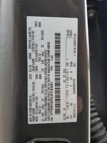 2018 Ford F150 Supercrew VIN: 1FTEW1EP2JFC43081 Lot: 51100034