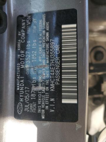 2017 Hyundai Accent Se VIN: KMHCT4AE7HU355897 Lot: 50466114