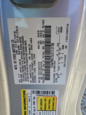 2018 Ford Mustang Gt VIN: 1FA6P8CF3J5115738 Lot: 50504404