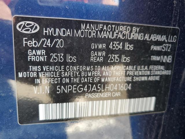 2020 Hyundai Sonata Se VIN: 5NPEG4JA5LH041604 Lot: 51396504