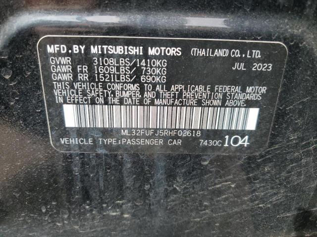 VIN ML32FUFJ5RHF02618 Mitsubishi Mirage G4 2024 12