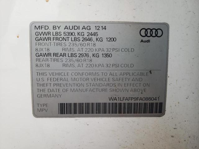 2015 Audi Q5 Premium Plus VIN: WA1LFAFP9FA086041 Lot: 47811534