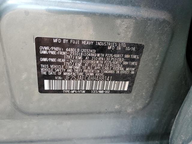 2017 Subaru Forester 2.5I Premium VIN: JF2SJAEC4HH488141 Lot: 50955744