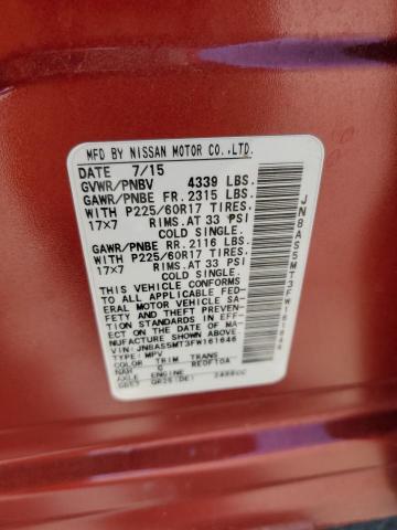 2015 Nissan Rogue Select S VIN: JN8AS5MT3FW161646 Lot: 50388164