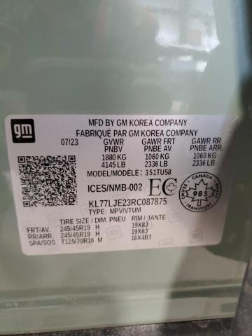 2024 CHEVROLET TRAX 2RS KL77LJE23RC087875