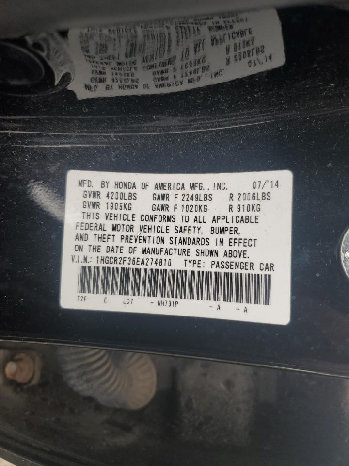 1HGCR2F36EA274810 2014 Honda Accord Lx