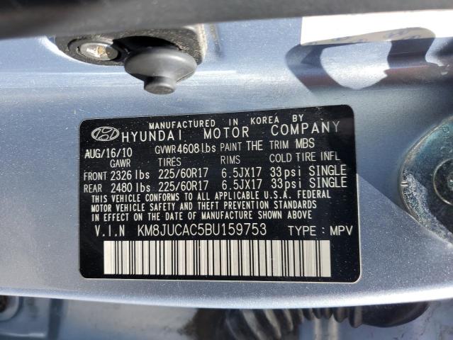 2011 Hyundai Tucson Gls VIN: KM8JUCAC5BU159753 Lot: 50984494