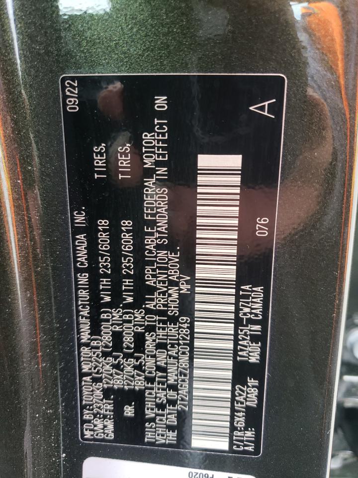 2T2AGCEZ8NC012849 2022 Lexus Nx 350