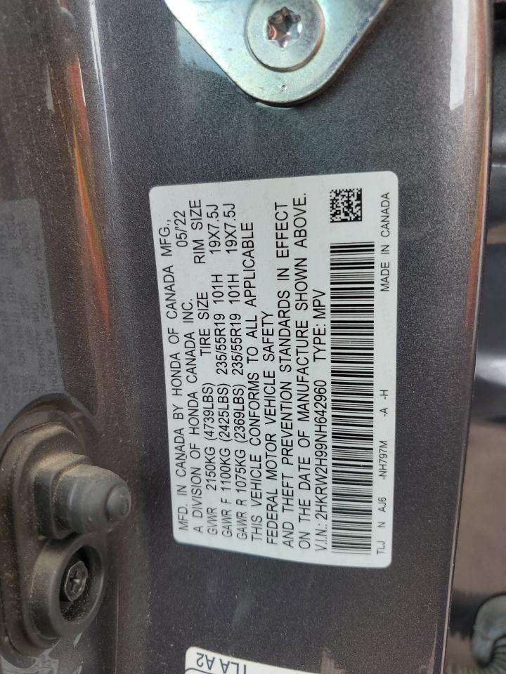 2HKRW2H99NH642960 2022 Honda Cr-V Touring