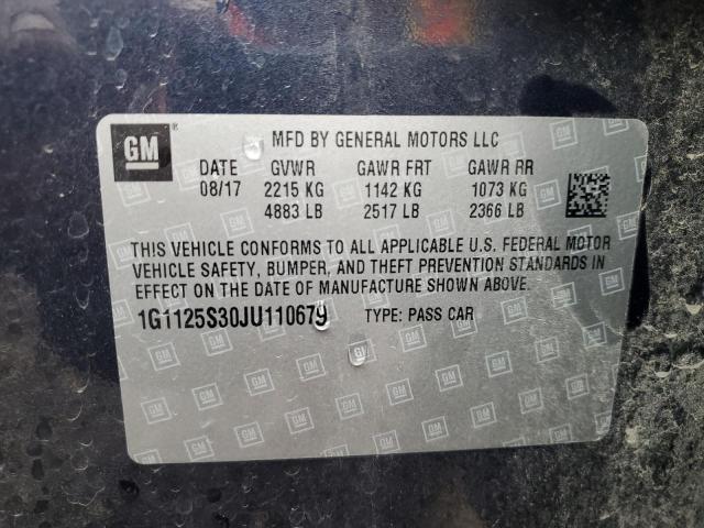 2018 Chevrolet Impala Premier VIN: 1G1125S30JU110679 Lot: 51274794