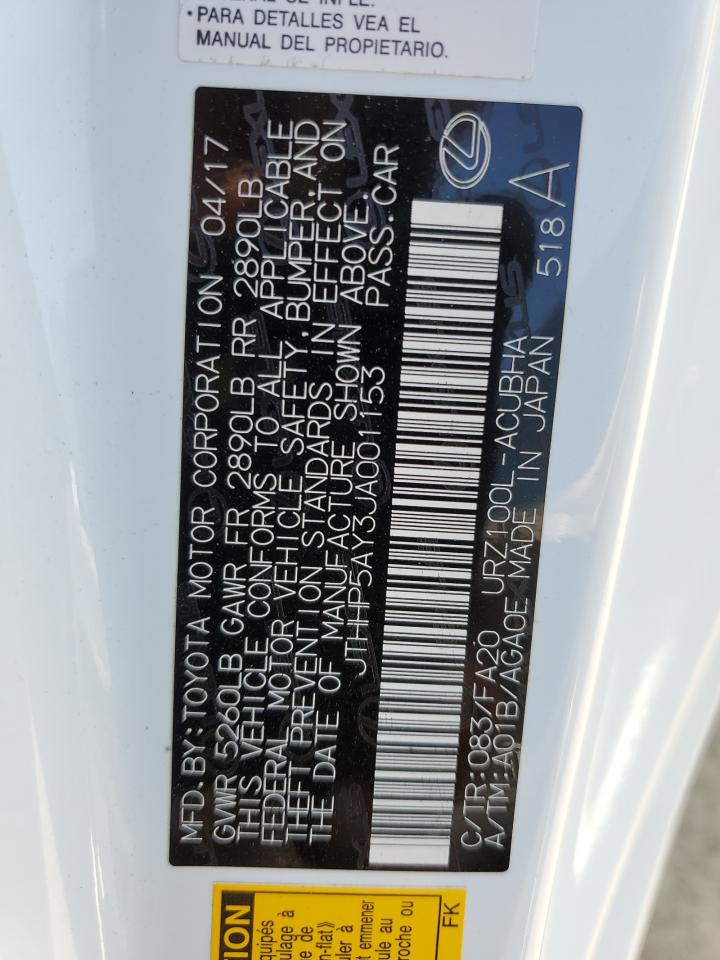 JTHHP5AY3JA001153 LEXUS LC500 2018