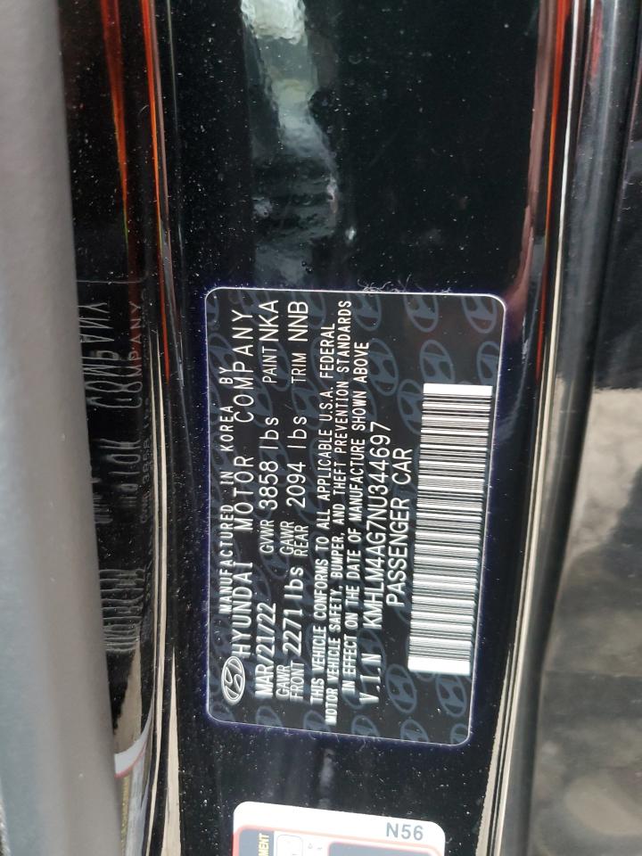 KMHLM4AG7NU344697 2022 Hyundai Elantra Sel