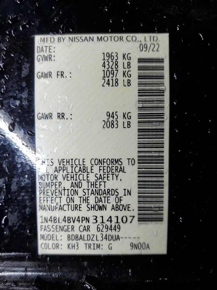 1N4BL4BV4PN314107 NISSAN ALTIMA 2023