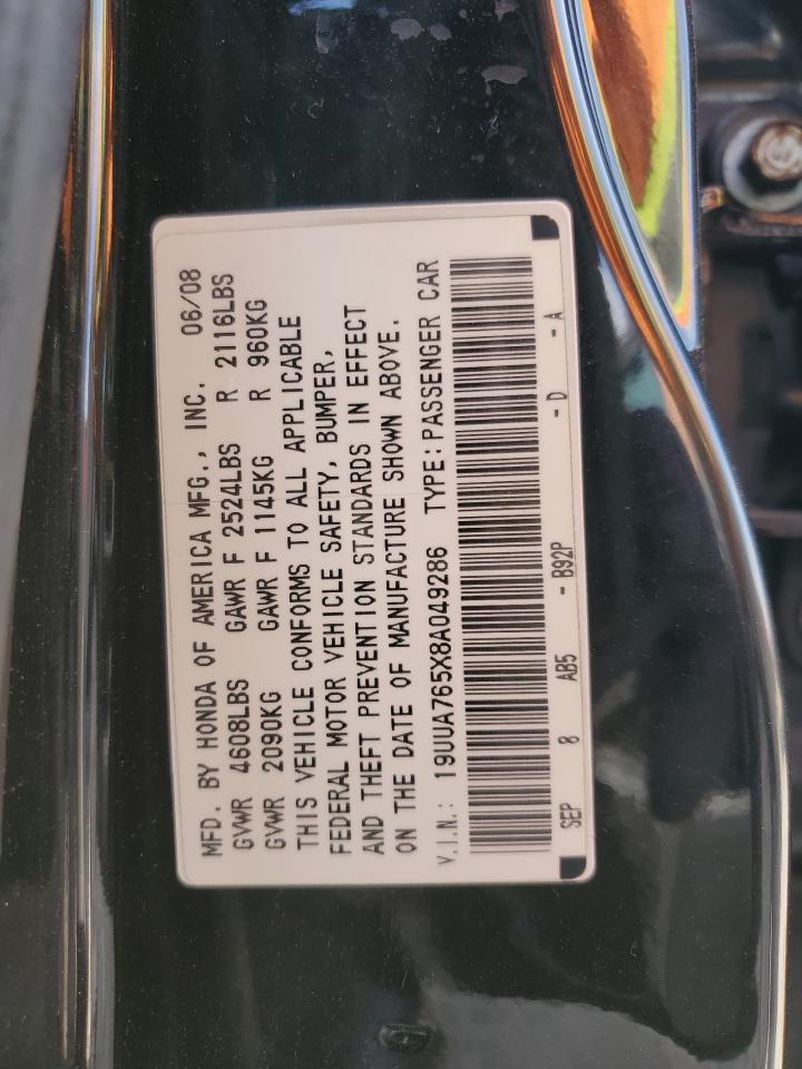 19UUA765X8A049286 2008 Acura Tl Type S