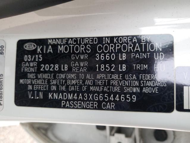 2016 Kia Rio Lx VIN: KNADM4A3XG6544659 Lot: 51027264