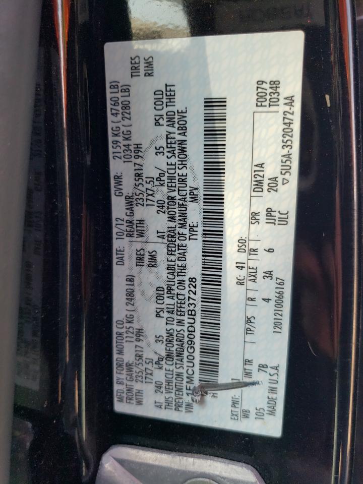 1FMCU0G90DUB37228 2013 Ford Escape Se