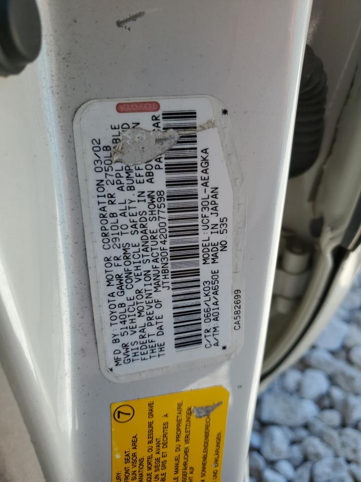 JTHBN30F420077598 2002 Lexus Ls 430