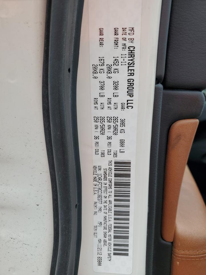 1C4RJFCT0CC182377 2012 Jeep Grand Cherokee Overland