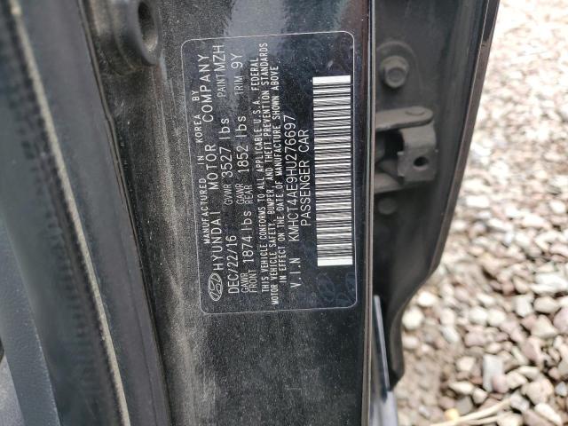 2017 Hyundai Accent Se VIN: KMHCT4AE9HU276697 Lot: 50245024