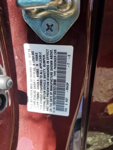 2014 Honda Civic Lx VIN: 19XFB2F50EE013896 Lot: 51543834