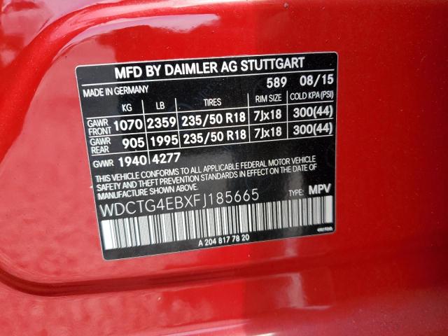 2015 MERCEDES-BENZ GLA 250 - WDCTG4EBXFJ185665